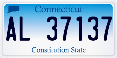 CT license plate AL37137