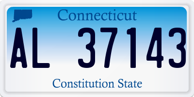 CT license plate AL37143