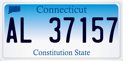 CT license plate AL37157