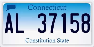 CT license plate AL37158