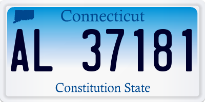 CT license plate AL37181