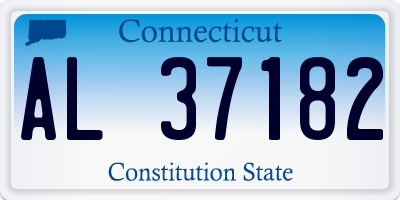 CT license plate AL37182