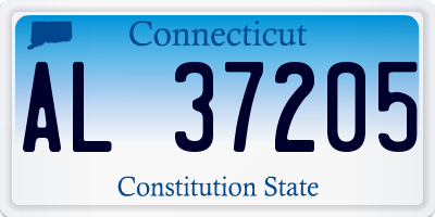CT license plate AL37205