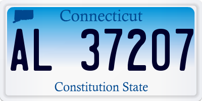 CT license plate AL37207