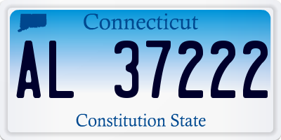CT license plate AL37222