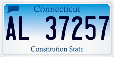 CT license plate AL37257