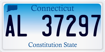CT license plate AL37297