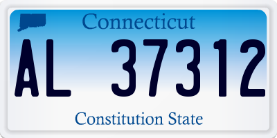 CT license plate AL37312
