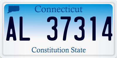 CT license plate AL37314