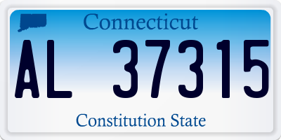 CT license plate AL37315