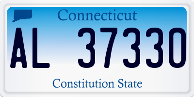 CT license plate AL37330