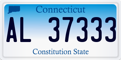 CT license plate AL37333