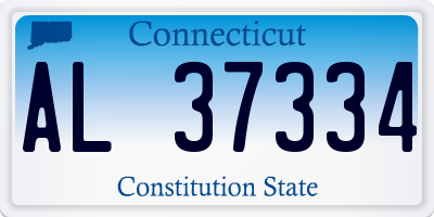 CT license plate AL37334
