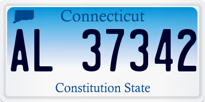 CT license plate AL37342