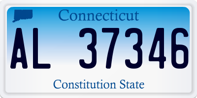 CT license plate AL37346