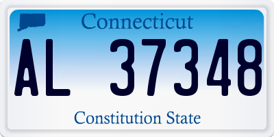 CT license plate AL37348