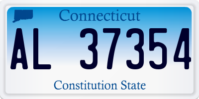 CT license plate AL37354
