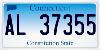 CT license plate AL37355