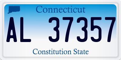 CT license plate AL37357