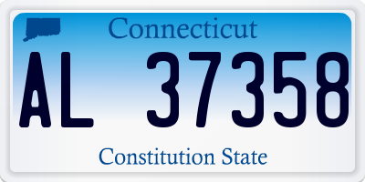 CT license plate AL37358