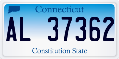 CT license plate AL37362