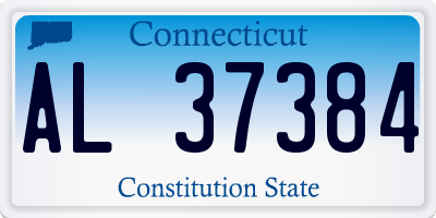 CT license plate AL37384