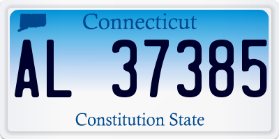 CT license plate AL37385