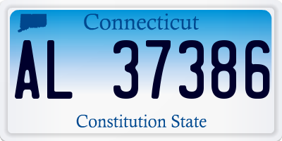 CT license plate AL37386