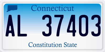 CT license plate AL37403
