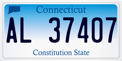 CT license plate AL37407