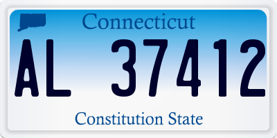 CT license plate AL37412