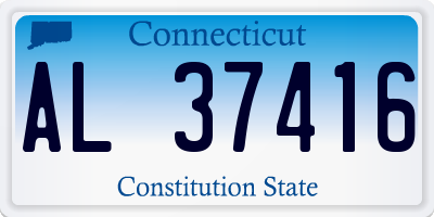 CT license plate AL37416