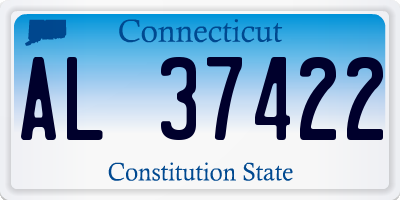 CT license plate AL37422