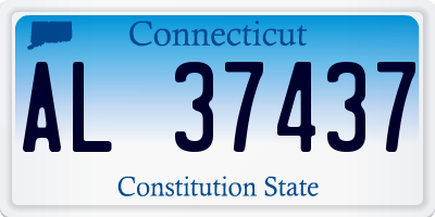 CT license plate AL37437