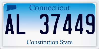 CT license plate AL37449
