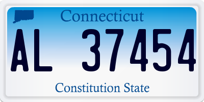 CT license plate AL37454