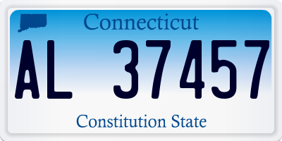 CT license plate AL37457