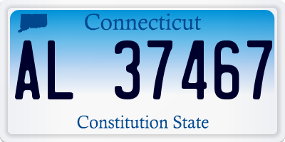 CT license plate AL37467