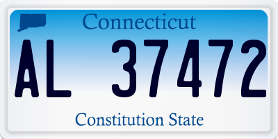 CT license plate AL37472