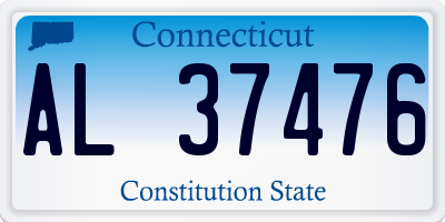 CT license plate AL37476