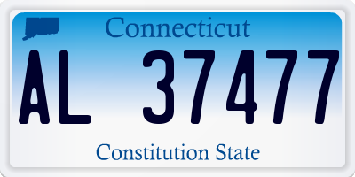 CT license plate AL37477