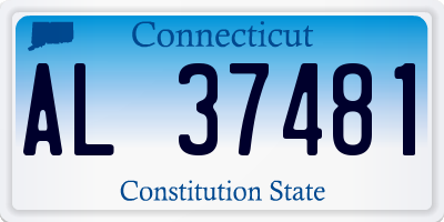 CT license plate AL37481