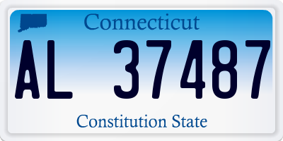 CT license plate AL37487