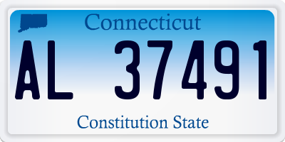 CT license plate AL37491
