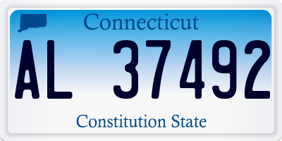 CT license plate AL37492