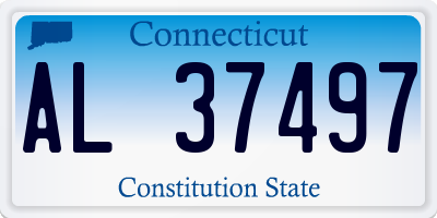 CT license plate AL37497