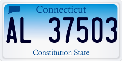 CT license plate AL37503
