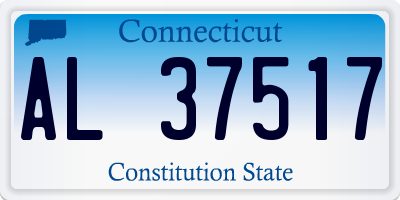 CT license plate AL37517