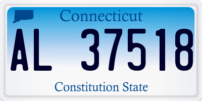 CT license plate AL37518