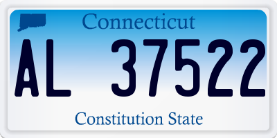 CT license plate AL37522